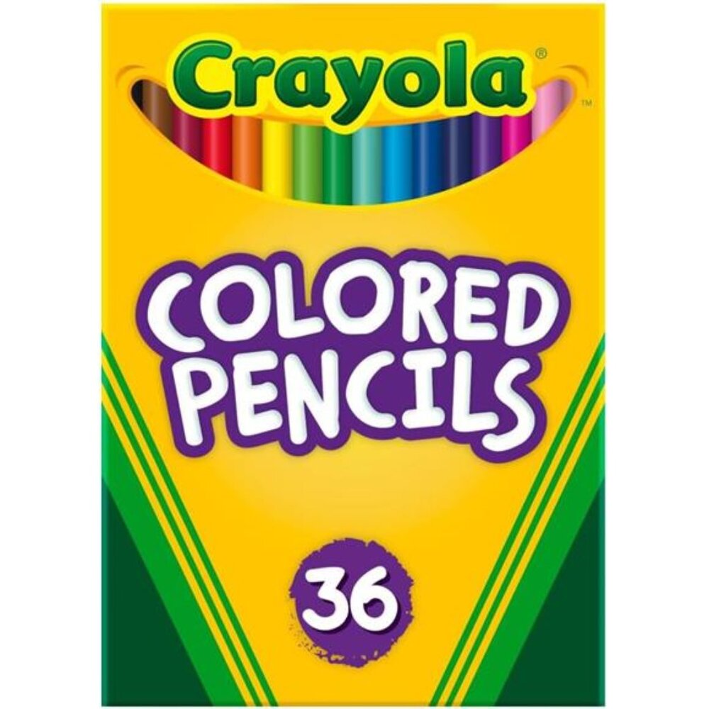 36 Pcs Crayola Colored Pencils Kids Pencils Set Art Supplies for Coloring Books